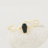 Bloodstone Bracelet - Gold Plated Bracelet - Solid Silver - 10x17mm Coffin - Natural Stone - Jewelry For Engagement - Gift For Anniversary